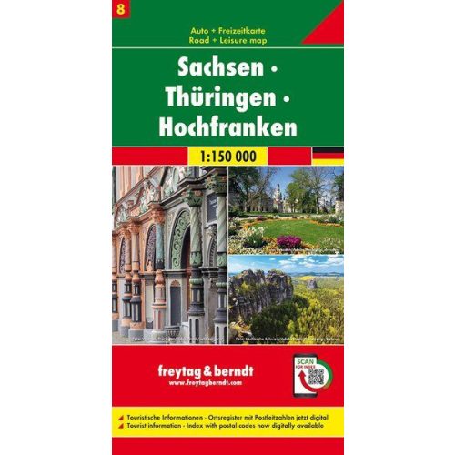 Saxony, Thuringia & Hochfranken, travel map - Freytag-Berndt