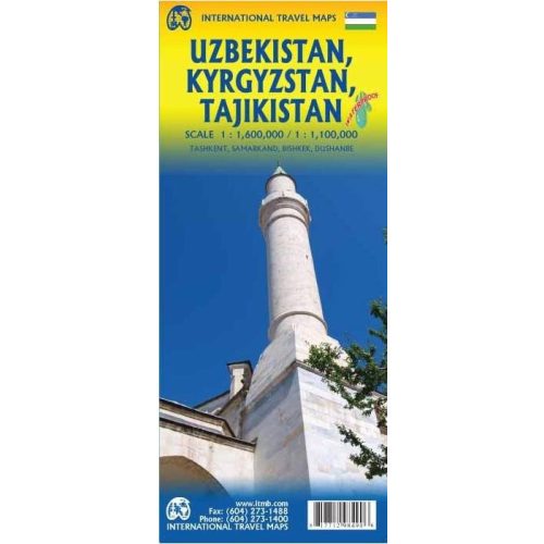 Uzbekistan, Kyrgyzstan & Tajikistan, travel map - ITM