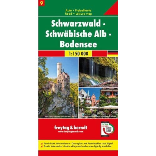 Black Forest, Swabian Alb & Lake Constance, travel map - Freytag-Berndt