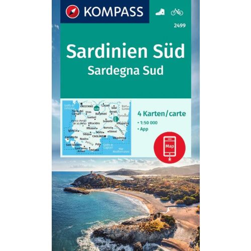 Szardínia (dél) turistatérkép szett (WK 2499) - Kompass