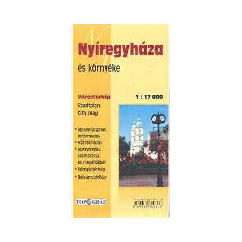 Nyíregyháza, city map (2006) - Topográf