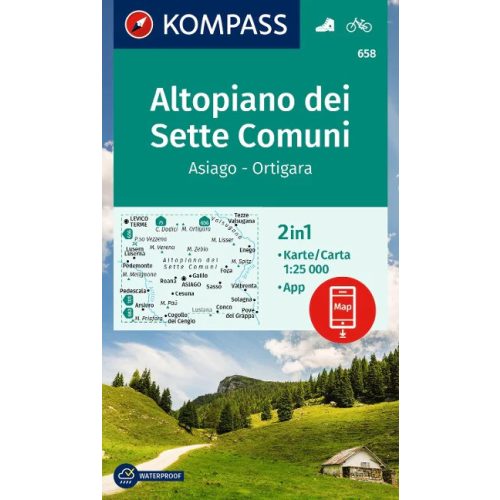 Altopiano dei Sette Comuni turistatérkép (WK 658) - Kompass