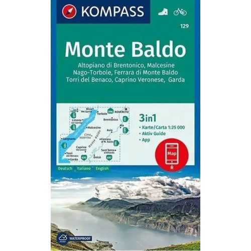 Monte Baldo, hiking map (WK 129) - Kompass