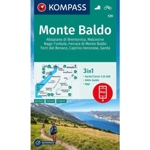 Monte Baldo turistatérkép (WK 129) - Kompass