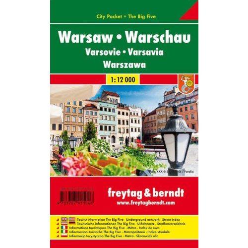Varsó zsebtérkép - Freytag-Berndt