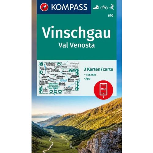 Val Venosta turistatérkép szett (WK 670) - Kompass