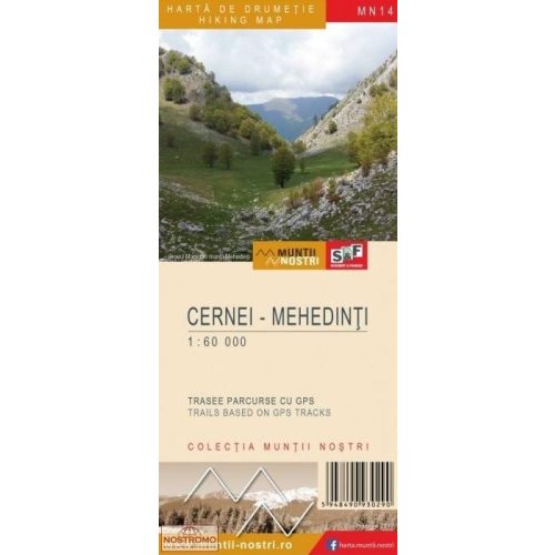 Cernei & Mehedinţi Mountains, hiking map - Munţii Noştri