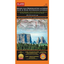   Alpe di Siusi, Catinaccio, Latemar turistatérkép (181) - 4LAND