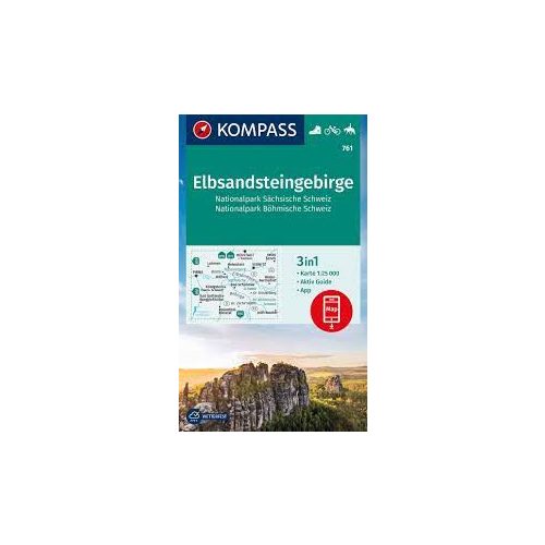 Elbsandsteingebirge, hiking map (WK 761) - Kompass