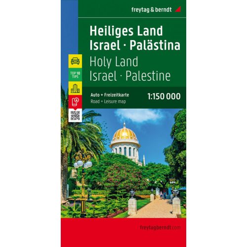 Holy Land: Israel & Palestine, travel map - Freytag-Berndt Top 10 Tips