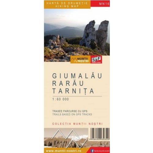 Giumalău, Rarău & Tarniţa Mountains, hiking map - Munţii Noştri