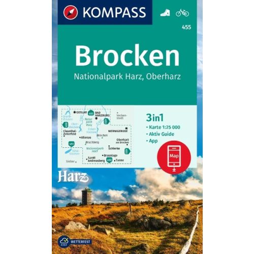 Brocken turistatérkép (WK 455) - Kompass