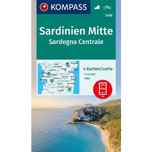 Szardínia (közép) turistatérkép szett (WK 2498) - Kompass