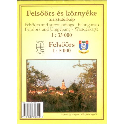 Felsőörs and environs, hiking map - Schwarcz