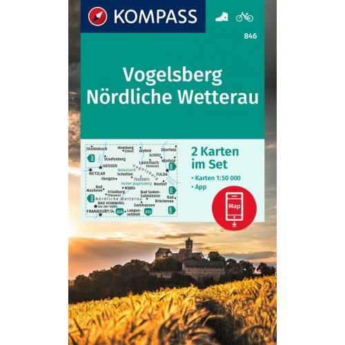 Vogelsberg, Wetterau (észak) turistatérkép szett (WK 846) - Kompass