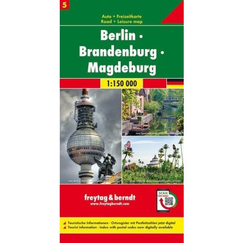 Berlin, Brandenburg & Magdeburg, travel map - Freytag-Berndt Top 10 Tips