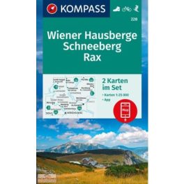   Vienna Alps, Schneeberg & Rax, hiking map set (WK 228) - Kompass