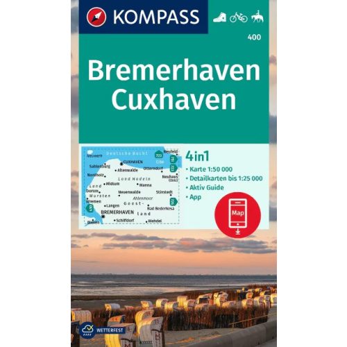 Bremerhaven, Cuxhaven turistatérkép (WK 400) - Kompass