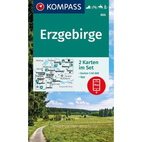 Érchegység turistatérkép szett (WK 866) - Kompass