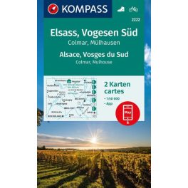 Alsace & Southern Vosges, hiking map set (WK 2222) - Kompass