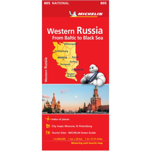 Russia (West), travel map - Michelin