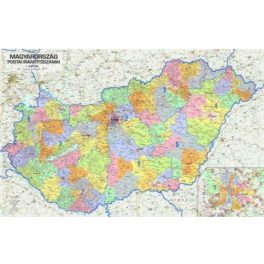 Hungary, map with postal codes - Cartographia