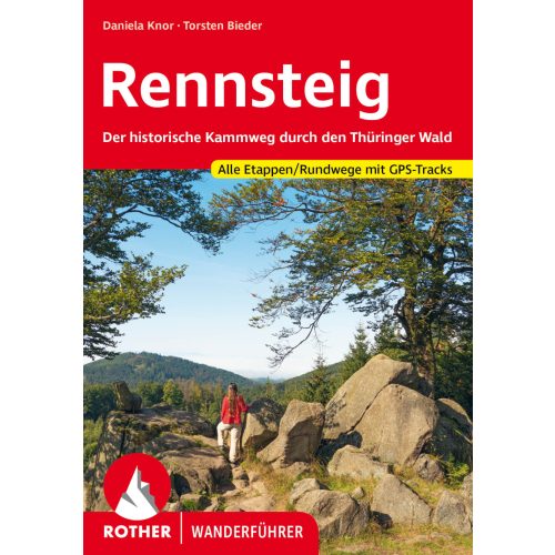 Rennsteig, német nyelvű túrakalauz - Rother